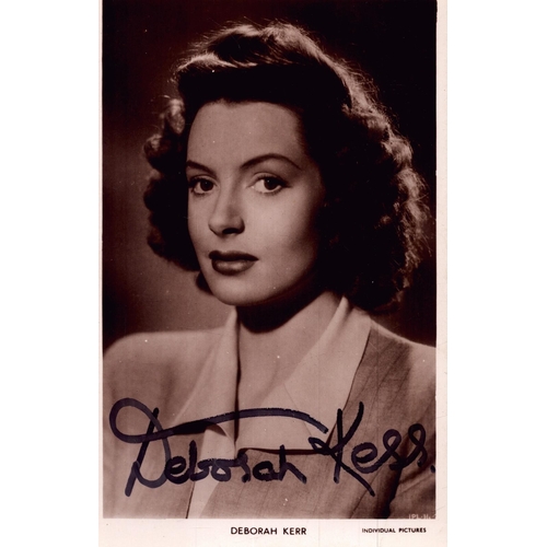 114 - Deborah Kerr signed black and white photo,  6x3 inch.