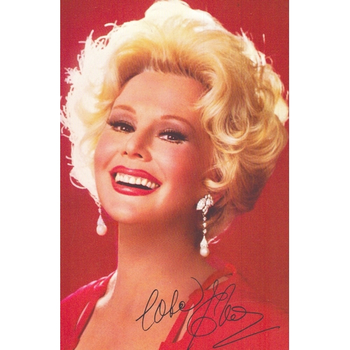 117 - Eva Gabor signed on the back of coloured photo, 6x3 inch.