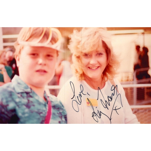 118 - Liz Fraser signed coloured image, 5x4 inch.