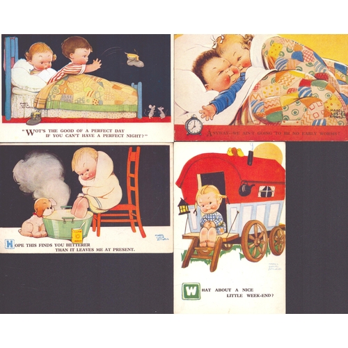 121 - Mabel Lousie Attwell post cards, four in total.
