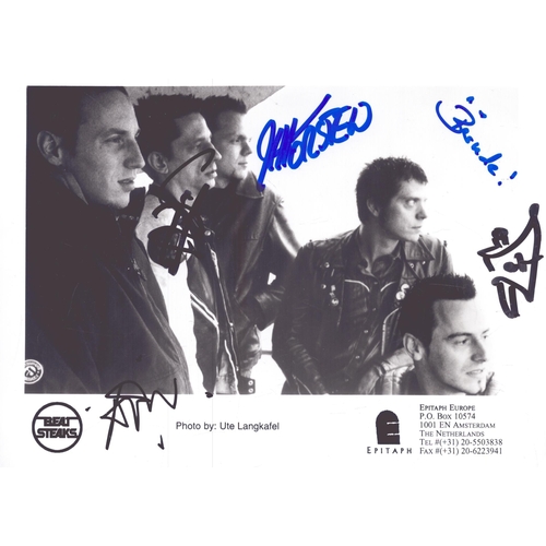 132 - Beat Steaks signed by all the members, black and white photo, 7x5 inch.