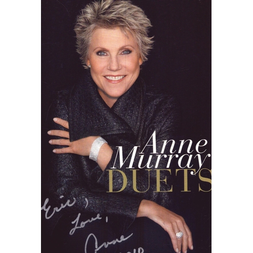 141 - Anne Murray signed promo card, DEDICATED.