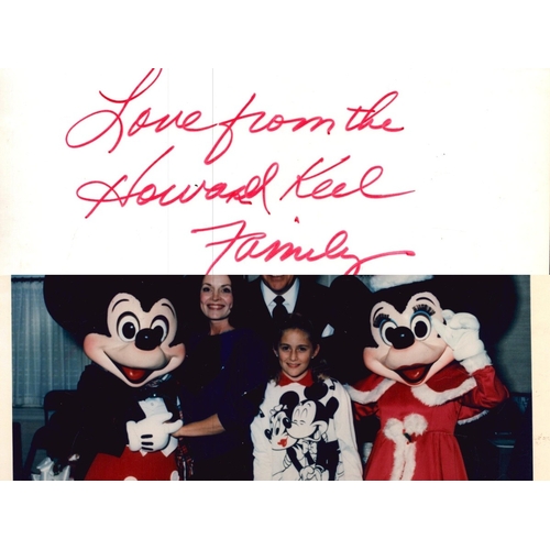 148 - The Howard Keel Family signed picture, 7x4 inch.