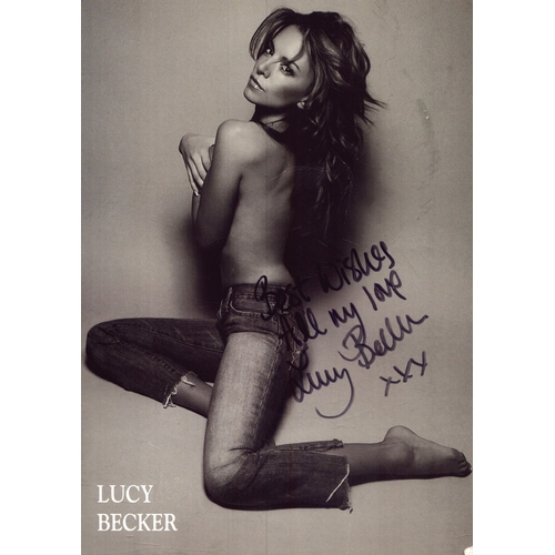 157 - Lucy Becker signed black and white promo card.