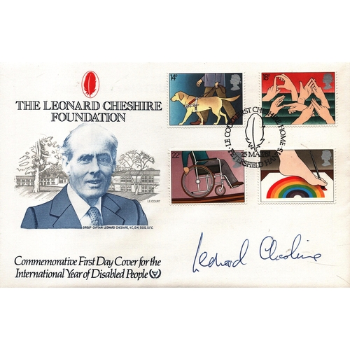 208 - Leonard Cheshire signed FDC. The Leonard Cheshire Foundation Commemorative FDC for the International... 
