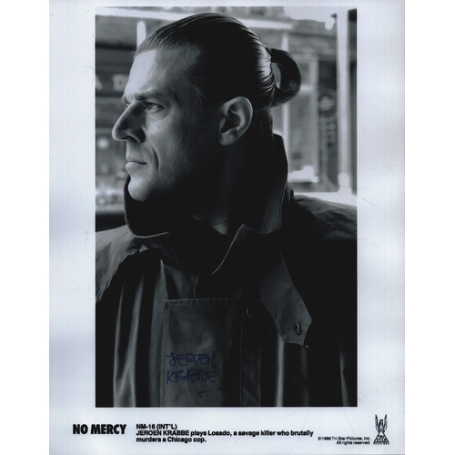 237 - Jeroen Krabbe signed 10x8 inch black & white photo Movie Still. 'No Mercy '.