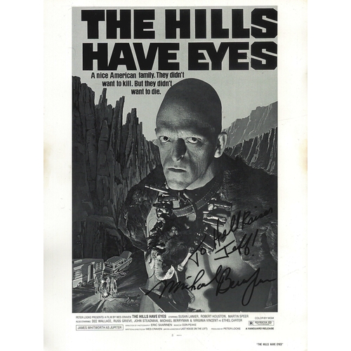239 - Michael Berryman signed 11x8 inch black & white photo Movie Still. 'The Hills Have Eyes'. Dedicated.
