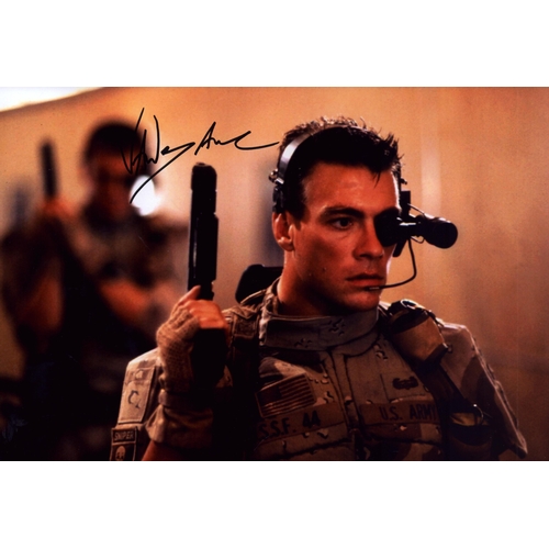 27 - Jean Claude Van Damme signed 12x8inch colour photo.