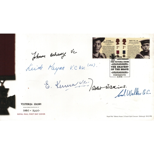 284 - Johnson Beharry, VC, Keith Payne, VC DSC (US), Sir Tasker Watkins plus 2 others signed FDC. Victoria... 