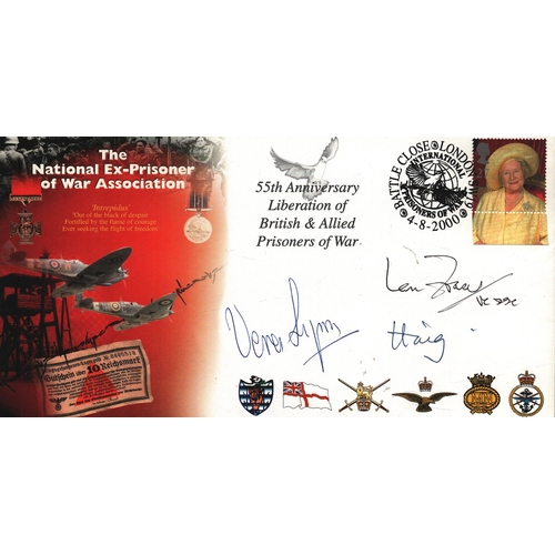 299 - Vera Lynn, Ian Fraser & Haig multi signed FDC. The National Ex-Prisoner of War Association. Single S... 