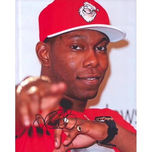 32 - Dizzee Rascal signed 10x8inch colour photo.