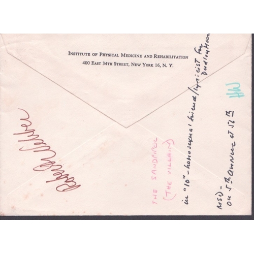 62 - Robert Laman Webber signed envelope. American actor known for a 40-year career as a versatile charac... 