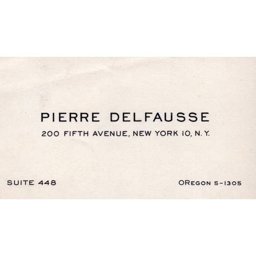 76 - Norman Norrell signed business card belonging to Piere Delfausse. Norman Norrell was an infamous fas... 