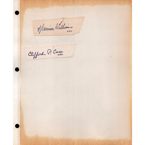 82 - Lot of 2 small signature pieces, each piece is 4 x1 inch. Collection includes Clifford P. Case was a... 