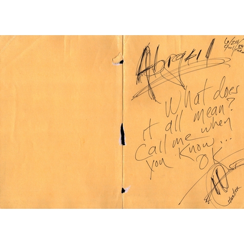 93 - Hunter Stockton Thompson signed paperback cover for  Vaccai Schirmers Library of Musical Classics. C... 