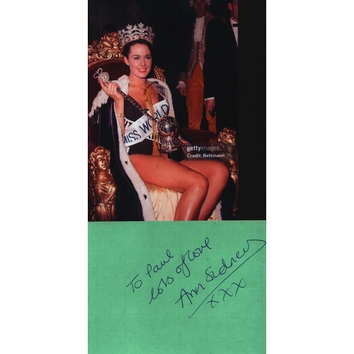 119 - Ann Sidney signed 5x3.5 inch Approx Album page includes 6x4 inch colour photo unsigned.