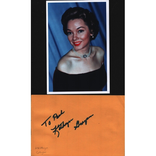 127 - Kathryn Grayson signed 6x4 inch Album page Dedicated includes 6x4 inch colour photo unsigned.