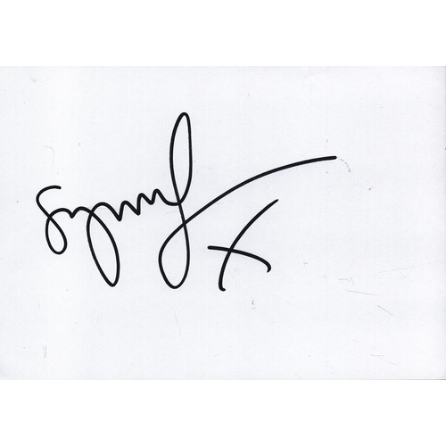 168 - Synnøve (Synnøve Karlsen) signed signature page 8.25x6 inch.