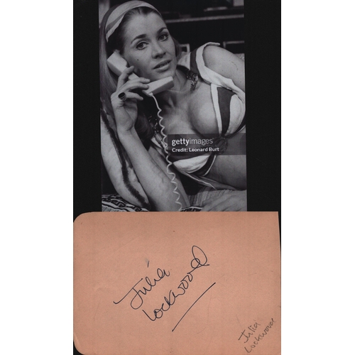 176 - Julia Lockwood signed 6x4 inch Album page Approx. includes 6x4 inch black & white photo unsigned.