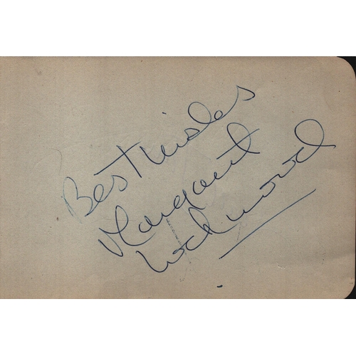 177 - Margaret Lockwood signed 6x4 inch Album page Approx.