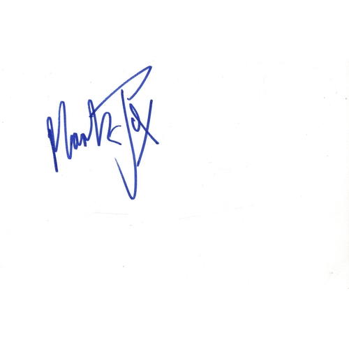 197 - Mark Jax signed 6x4 inch white card.