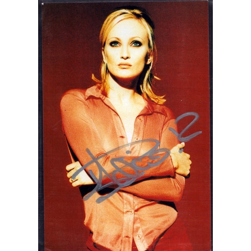 243 - Patricia Kaas signed 6x4 inch colour photo promo card.