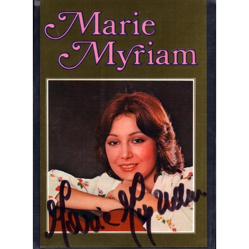 246 - Marie Myriam signed 6x4 inch colour photo postcard.