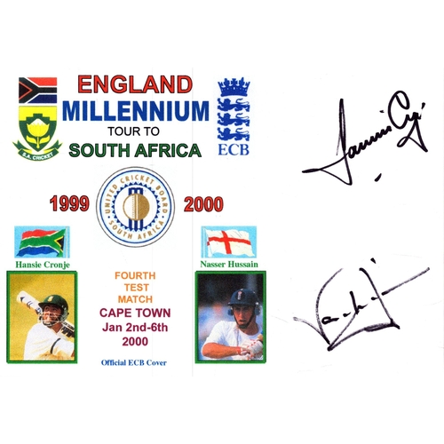 354 - Hansie Cronje and Nasser Hussain signed England Millennium tour to South Africa 1999-2000 FDC.