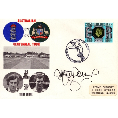 360 - Max Walker signed Australian Centennial tour Stamp July 1977 FDC.