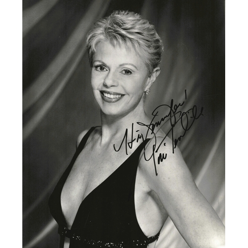 64 - Toni Tennille signed 10x8 inch black & white photo.