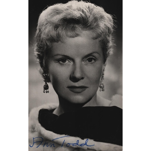 78 - Ann Todd signed 5.5x3.25 inch black & white photo.