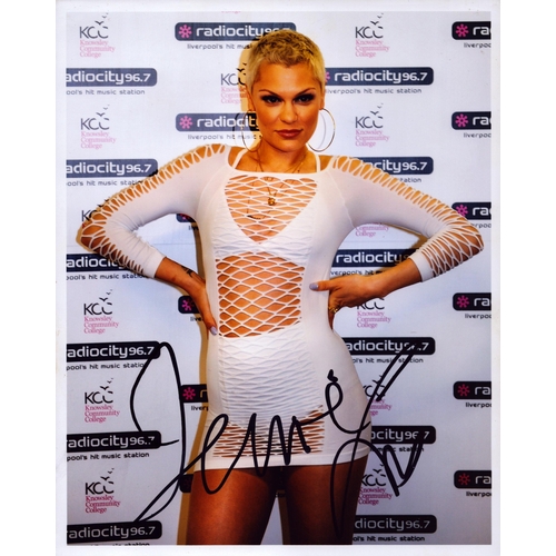 129 - Jessie J signed 10x8inch colour photo.