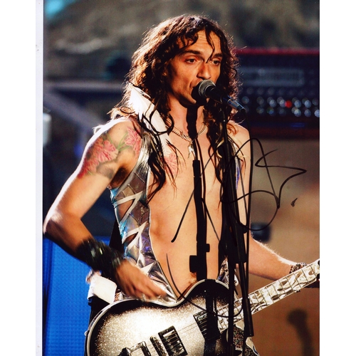133 - Justin Hawkins signed 10x8inch colour photo.