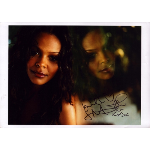 137 - Samantha Mumba signed 12x8inch colour photo.
