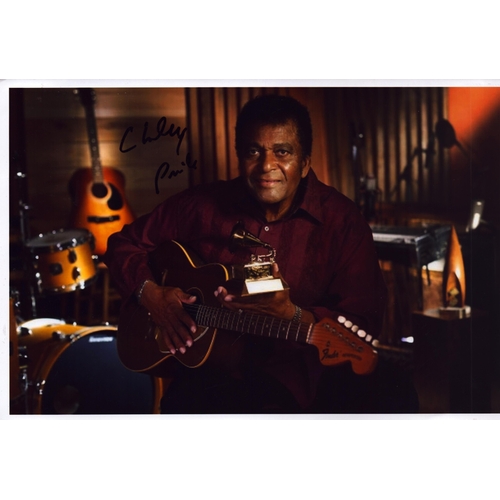 140 - Charley Pride signed 12x8inch colour photo.
