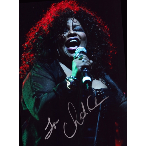 141 - Chaka Khan signed 12x8inch colour photo.