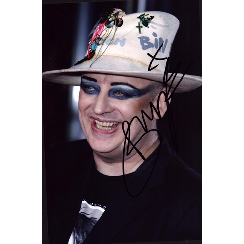 152 - Boy George signed 12x8inch colour photo.