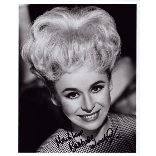 173 - Barbara Windsor signed 10x8inch black and white photo.