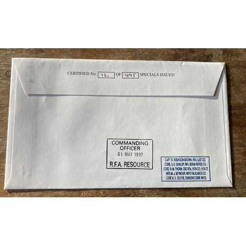 17 - Royal Navy Farewell to RFA Resource after 30 years Loyal Service at Devonport 1st May 1997 signed Ca... 