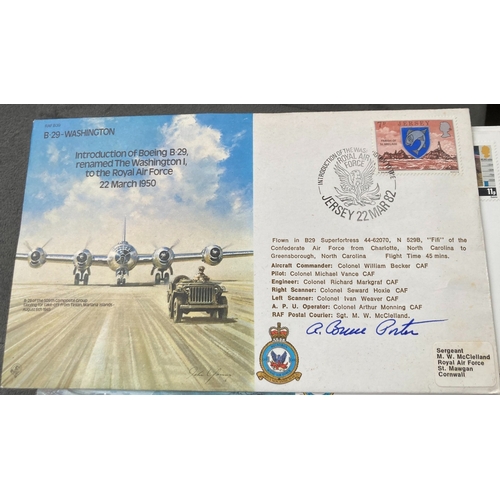 474 - RAF USMC Col R. Bruce Porter signed RAF B39 Intro of the Boeing B-29 renamed Washington 1 to the RAF... 