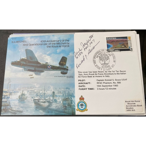 475 - WW2 USAF Maj Gen Ralph G Taylor Jr and Capt Konrad S Gruca signed RAF B37 40th ann of the First oper... 