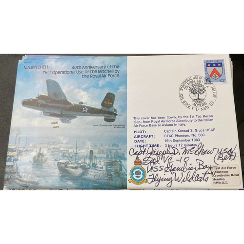479 - WW2 USN Capt Joseph D McShaw Flying Wildcats signed RAF B37 40th ann of the First Operational use of... 