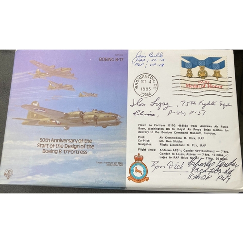 482 - WW2 USAF Lt Col Donald S Lopez, Capt Charles P London, Lt Cdr James D Billo and Ron A. Dick signed R... 