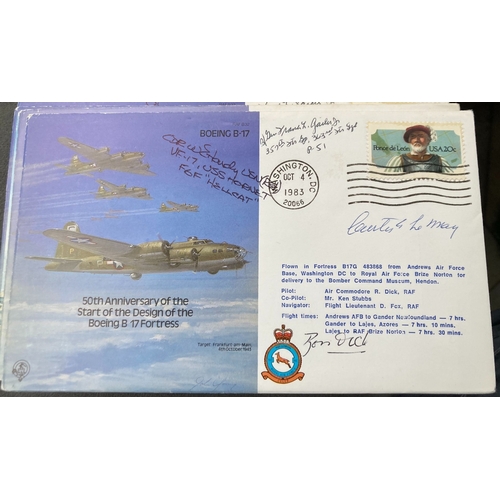 485 - WW2 USAF Cdr Willis E Hardy, Brig Gen Frank L Gailer, General Curtis Le May and Ron Dick signed RAF ... 