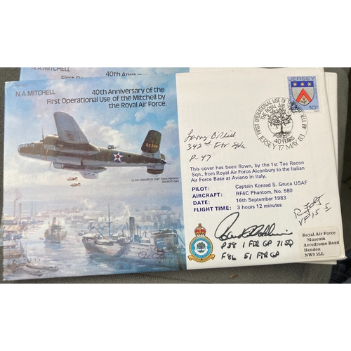 500 - WW2 USAF Cdr Lawrence O'Neill, Col Robert P Baldwin and Cdr Ralph E Foltz USN signed RAF B37 40th an... 