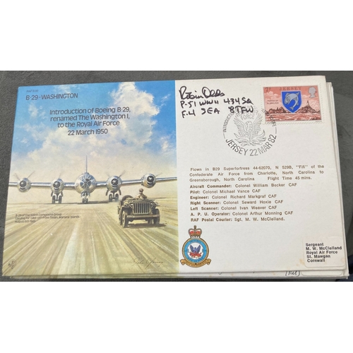 502 - WW2 USAF Brigadier General Robin Olds P-51 434 sqn signed RAF B39 Intro of Boeing B-29 renamed Washi... 