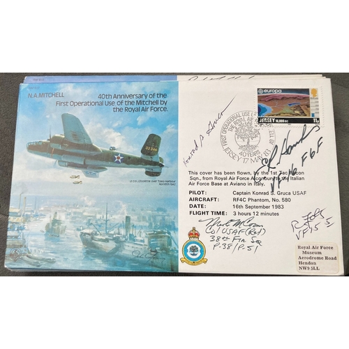 513 - WW2 USAF Col Merle M Coons, Capt Ralph Hanks and Cmdr Ralph E Foltz signed RAF B37 40th ann of the F... 