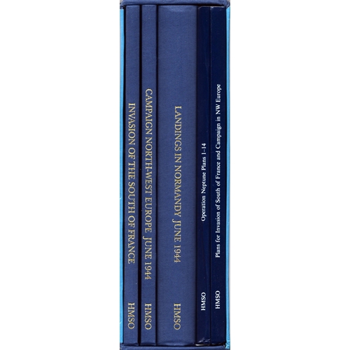 246 - Collection of 5 hardback books 'Invasion Europe', titled: 'Invasion of the South of France plans 1-1... 