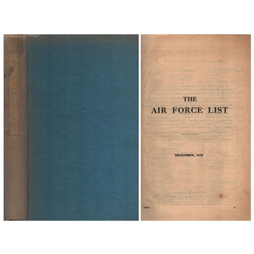 260 - The Air Force List December 1937 Hardback Book.