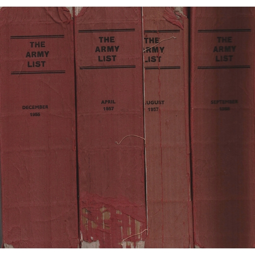 264 - The Army List Paperback Books Collection 4. December 1955, April 1957, August 1957, September 1958. ... 